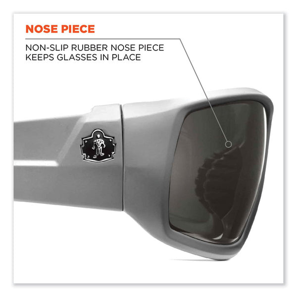 ergodyne® Skullerz Odin Safety Glasses, Matte Gray Nylon Impact Frame, Polarized Smoke Polycarbonate Lens, Ships in 1-3 Business Days (EGO50131) Each