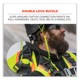 ergodyne® Squids 3157 Coiled Lanyard with Buckle, 2 lb Max Working Capacity, 12" to 48" Long, Lime, Ships in 1-3 Business Days (EGO19157) Each
