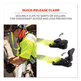 ergodyne® Squids 3155 Elastic Lanyard with Clamp, 2 lb Max Working Capacity, 18" to 48" Long, Lime, Ships in 1-3 Business Days (EGO19155) Each