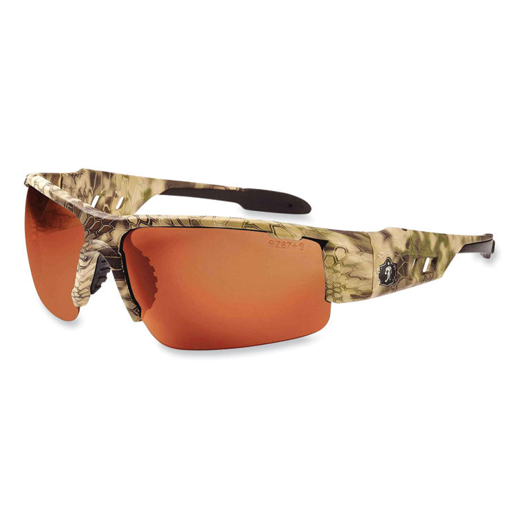 ergodyne® Skullerz Dagr Safety Glasses, Kryptek Highlander Nylon Impact Frame, Polrizd Copper Polycarb Lens, Ships in 1-3 Business Days (EGO52321) Each