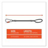 ergodyne® Squids 3100 Lanyard w/Aluminum Carabiner + Cinch-Loop, 10 lb Max Work Capacity, 42" to 54", Lime, Ships in 1-3 Business Days (EGO19013) Each