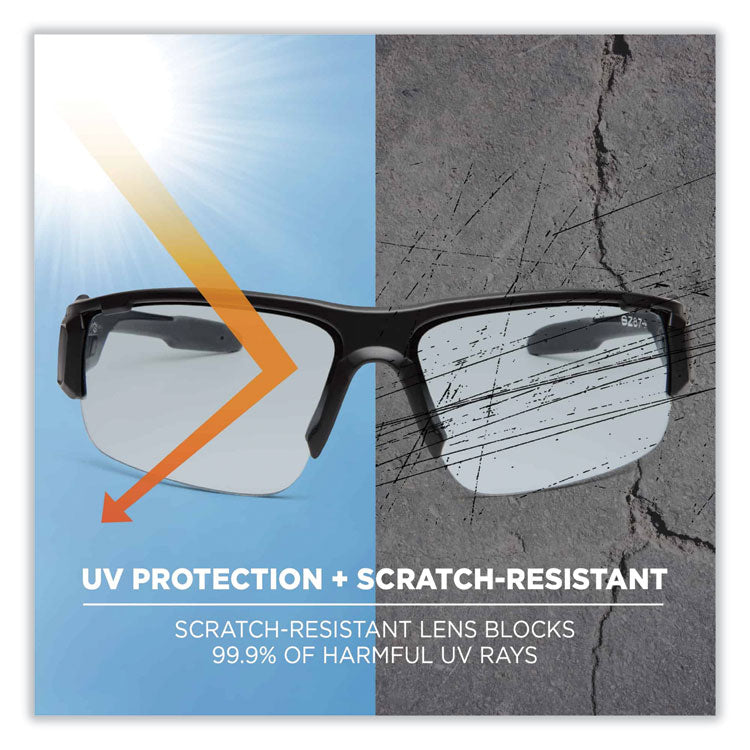 ergodyne® Skullerz Dagr Safety Glasses, Matte Black Nylon Impact Frame, Indoor/Outdoor Polycarbonate Lens, Ships in 1-3 Business Days (EGO52480) Each