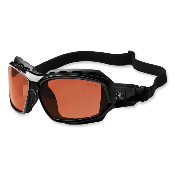 ergodyne® Skullerz Loki Safety Glasses/Goggles, Black Nylon Impact Frame, Polarized Copper Polycarb Lens, Ships in 1-3 Business Days (EGO56021)