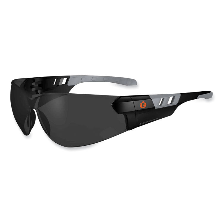 ergodyne® Skullerz Saga Frameless Safety Glasses, Matte Black Nylon Impact Frame, Smoke Polycarbonate Lens, Ships in 1-3 Business Days (EGO59130) Each