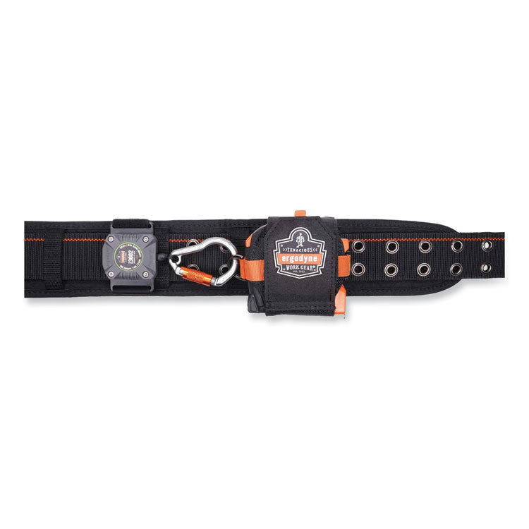 ergodyne® Squids 3002 Retractable Lanyard w/Carabiner+Belt-Loop Anchor, 2 lb Max Work Cap, 6" to 48", Gray, Ships in 1-3 Business Days (EGO19302) Each