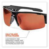 ergodyne® Skullerz Dagr Safety Glasses, Black Nylon Impact Frame, Copper Polycarbonate Lens, Ships in 1-3 Business Days (EGO52020) Each