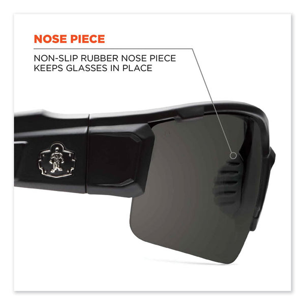 ergodyne® Skullerz Dagr Safety Glasses, Matte Gray Nylon Impact Frame, Anti-Fog Smoke Polycarbonate Lens, Ships in 1-3 Business Days (EGO52133) Each