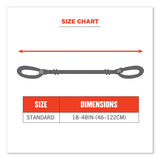 ergodyne® Squids 3150 Elastic Lanyard with Buckle, 2 lb Max Working Capacity, 18" to 48" Long, Lime, Ships in 1-3 Business Days (EGO19150) Each