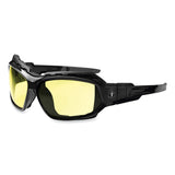 ergodyne® Skullerz Loki Safety Glasses/Goggles, Black Nylon Impact Frame, Yellow Polycarbonate Lens, Ships in 1-3 Business Days (EGO56050) Each