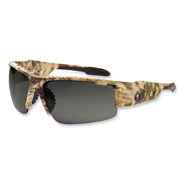 ergodyne® Skullerz Dagr Safety Glasses, Kryptek Highlander Nylon Impact Frame, Anti-Fog Smoke Polycarb Lens, Ships in 1-3 Business Days (EGO52333) Each
