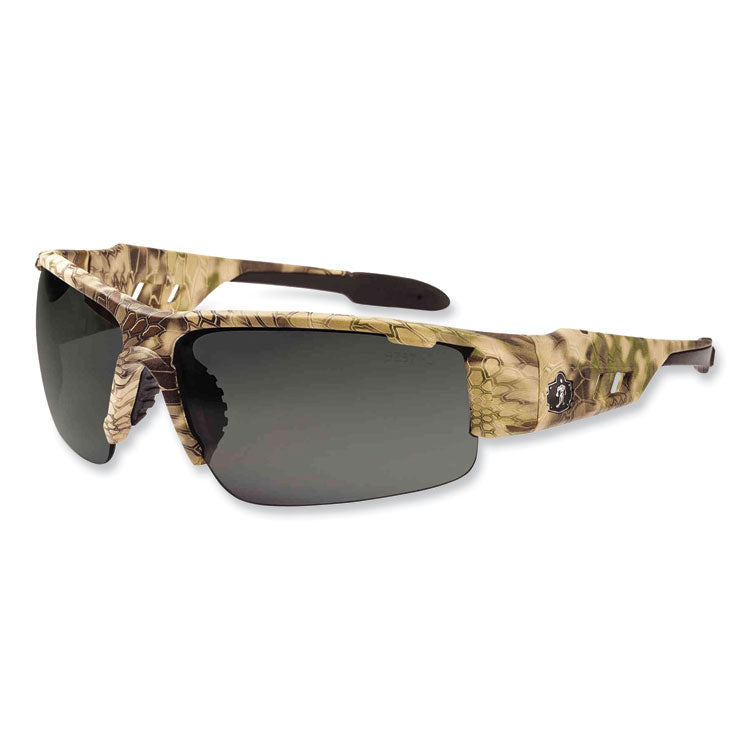 ergodyne® Skullerz Dagr Safety Glasses, Kryptek Highlander Nylon Impact Frame, Anti-Fog Smoke Polycarb Lens, Ships in 1-3 Business Days (EGO52333) Each