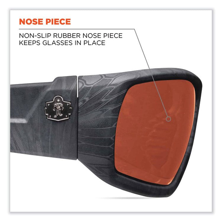 ergodyne® Skullerz Odin Safety Glasses, Kryptek Highlander Nylon Impact Frame, Polrizd Copper Polycarb Lens, Ships in 1-3 Business Days (EGO50321) Each