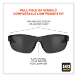 ergodyne® Skullerz Vali Frameless Safety Glasses, Matte Black Nylon Impact Frame, Smoke Polycarbonate Lens, Ships in 1-3 Business Days (EGO59230) Each
