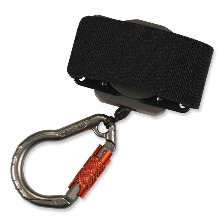ergodyne® Squids 3002 Retractable Lanyard w/Carabiner+Belt-Loop Anchor, 2 lb Max Work Cap, 6" to 48", Gray, Ships in 1-3 Business Days (EGO19302) Each