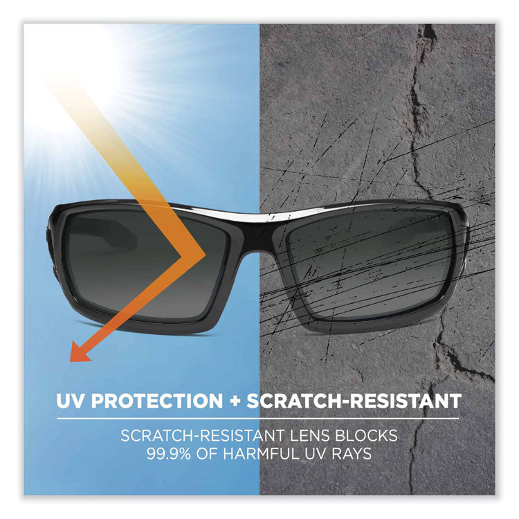 ergodyne® Skullerz Odin Safety Glasses, Black Nylon Impact Frame, Polarized Smoke Polycarbonate Lens, Ships in 1-3 Business Days (EGO50031) Each