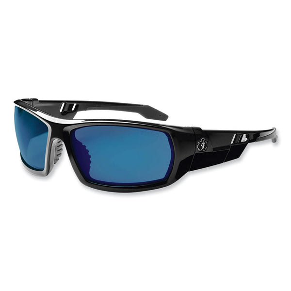 ergodyne® Skullerz Odin Safety Glasses, Black Nylon Impact Frame, Blue Mirror Polycarbonate Lens, Ships in 1-3 Business Days (EGO50092)