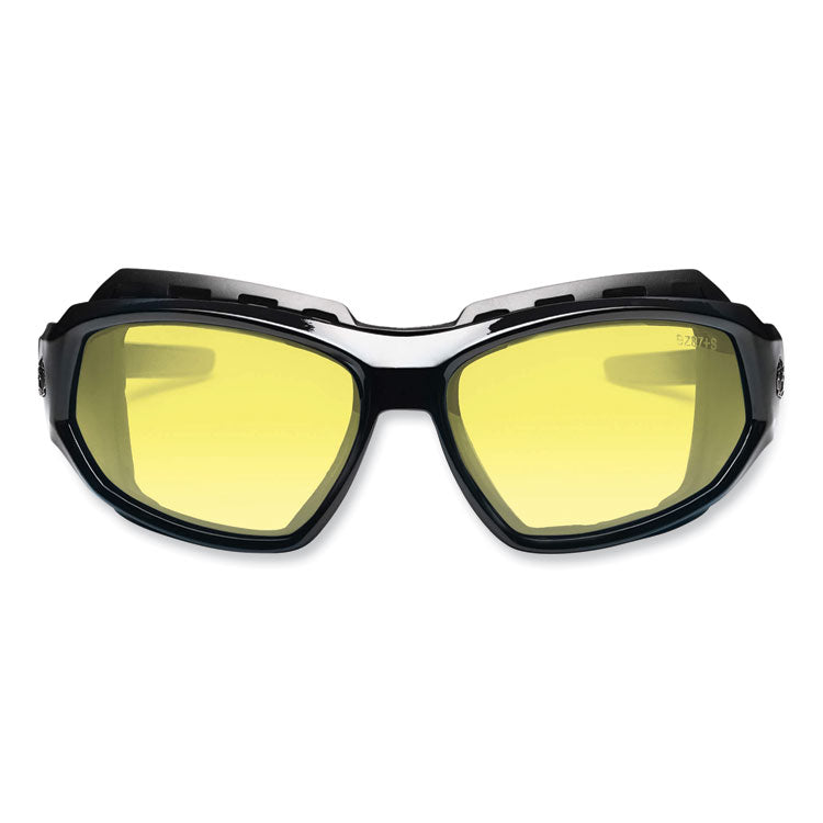 ergodyne® Skullerz Loki Safety Glasses/Goggles, Black Nylon Impact Frame, Yellow Polycarbonate Lens, Ships in 1-3 Business Days (EGO56050) Each