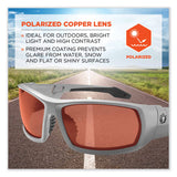 ergodyne® Skullerz Odin Safety Glasses, Matte Gray Nylon Impact Frame, Polarized Polycarbonate Lens, Ships in 1-3 Business Days (EGO50121) Each