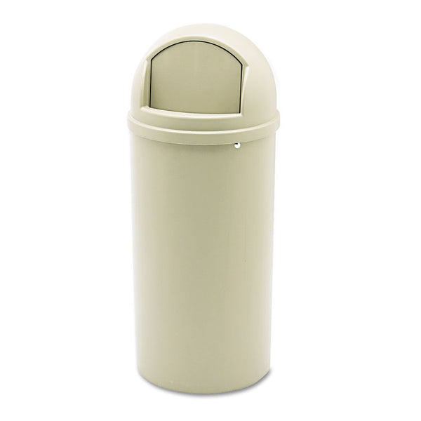 Rubbermaid® Commercial Marshal Classic Container, 15 gal, Plastic, Beige (RCP816088BG)