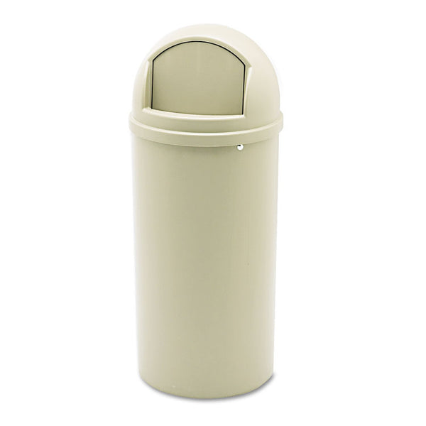 Rubbermaid® Commercial Marshal Classic Container, 15 gal, Plastic, Beige (RCP816088BG) Each