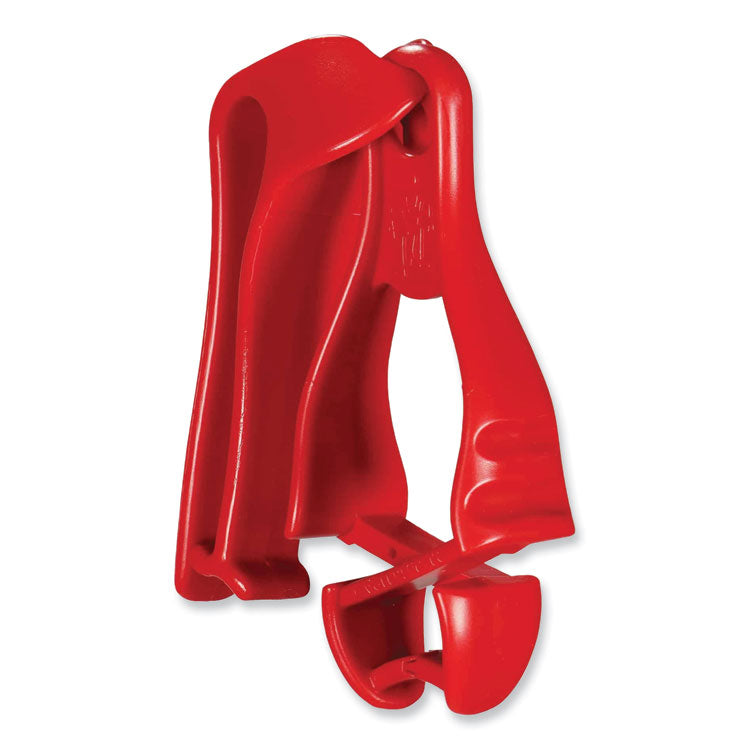 ergodyne® Squids 3405 Belt Clip Glove Clip Holder, 1 x 1 x 6, Acetal Copolymer, Red, Ships in 1-3 Business Days (EGO19123) Each