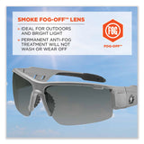 ergodyne® Skullerz Dagr Safety Glasses, Matte Gray Nylon Impact Frame, Anti-Fog Smoke Polycarbonate Lens, Ships in 1-3 Business Days (EGO52133) Each