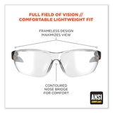 ergodyne® Skullerz Vali Frameless Safety Glasses, Black Nylon Impact Frame, Anti-Fog Clear Polycarb Lens, Ships in 1-3 Business Days (EGO59203) Each