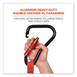 ergodyne® Squids 3148 Tool Lanyard w/XL Carabiner+Threaded Loop, 80 lb Max Work Capacity, 76", Orange/Black, Ships in 1-3 Business Days (EGO19148) Each