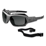 ergodyne® Skullerz Loki Safety Glasses/Goggles, Matte Gray Nylon Impact Frame, Polarized Smoke Polycarb Lens,Ships in 1-3 Business Days (EGO56131) Each