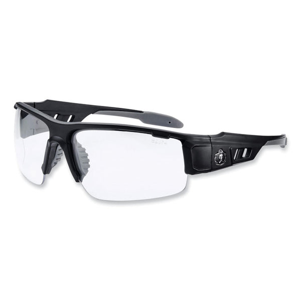 ergodyne® Skullerz Dagr Safety Glasses, Matte Black Nylon Impact Frame, Anti-Fog Clear Polycarbonate Lens, Ships in 1-3 Business Days (EGO52403)