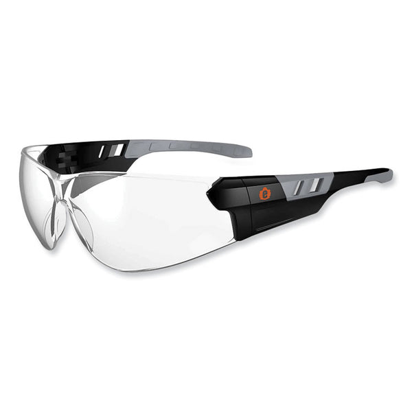 ergodyne® Skullerz Saga Frameless Safety Glasses, Black Nylon Impact Frame, Anti-Fog Clear Polycarb Lens, Ships in 1-3 Business Days (EGO59103)
