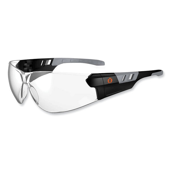 ergodyne® Skullerz Saga Frameless Safety Glasses, Black Nylon Impact Frame, Anti-Fog Clear Polycarb Lens, Ships in 1-3 Business Days (EGO59103) Each