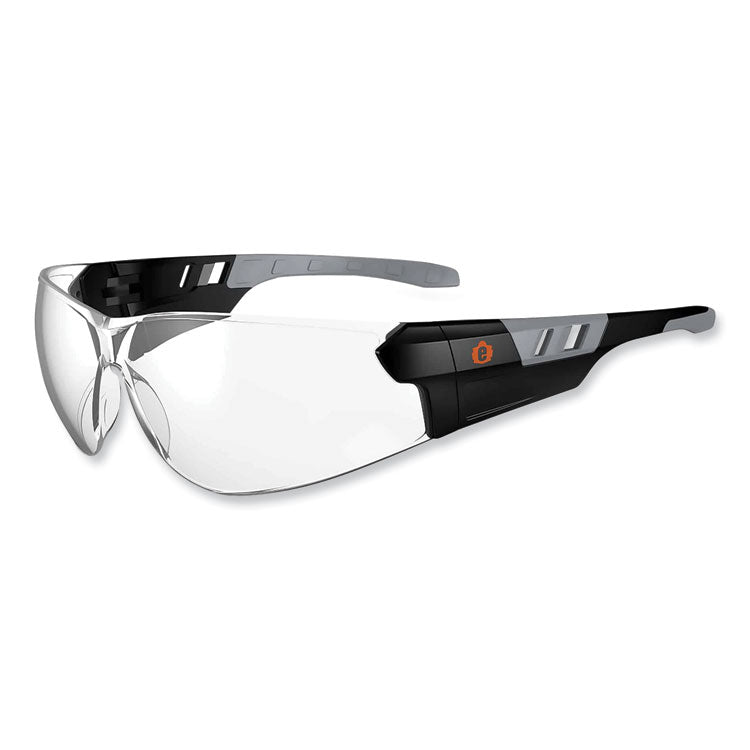 ergodyne® Skullerz Saga Frameless Safety Glasses, Black Nylon Impact Frame, Anti-Fog Clear Polycarb Lens, Ships in 1-3 Business Days (EGO59103) Each