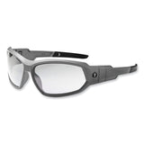 ergodyne® Skullerz Loki Safety Glasses/Goggles, Matte Gray Nylon Impact Frame, Clear Polycarbonate Lens, Ships in 1-3 Business Days (EGO56100) Each