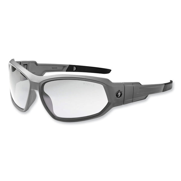 ergodyne® Skullerz Loki Safety Glasses/Goggles, Matte Gray Nylon Impact Frame, Clear Polycarbonate Lens, Ships in 1-3 Business Days (EGO56100) Each