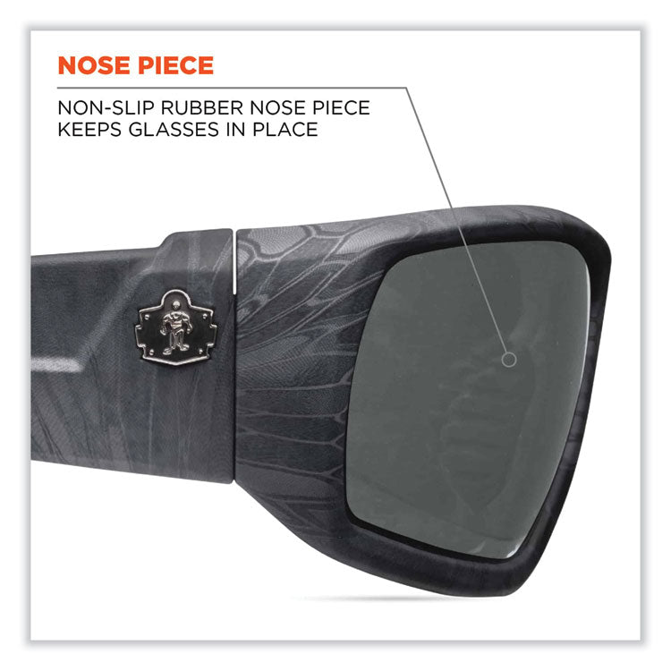 ergodyne® Skullerz Odin Safety Glasses, Kryptek Highlander Nylon Impact Frame, Anti-Fog Smoke Polycarb Lens, Ships in 1-3 Business Days (EGO50333) Each
