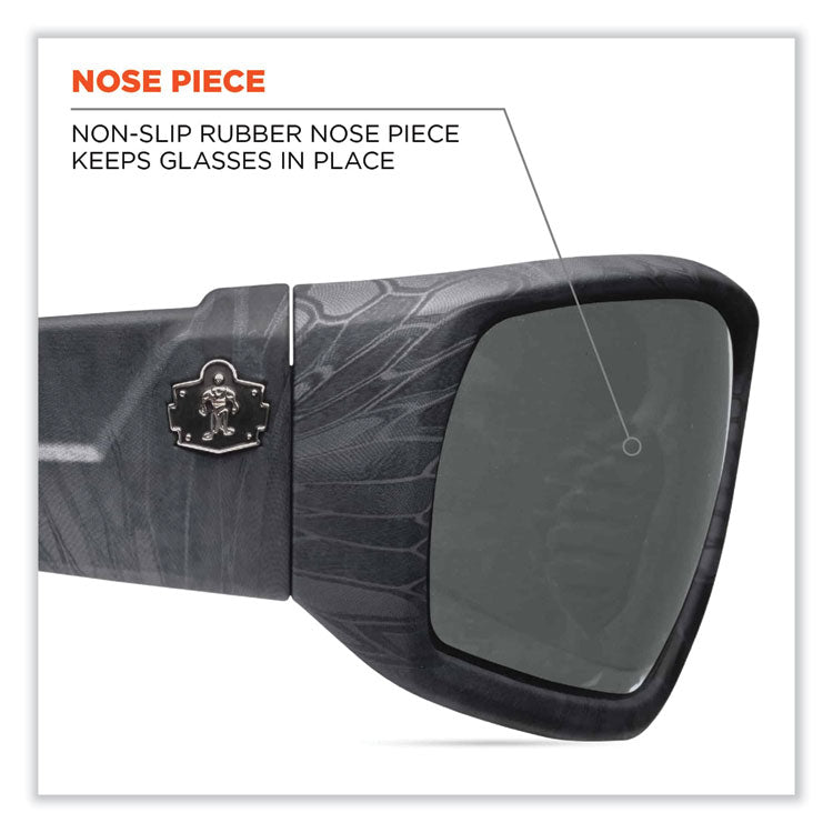 ergodyne® Skullerz Odin Safety Glasses, Kryptek Typhon Nylon Impact Frame, AntiFog Smoke Polycarbonate Lens, Ships in 1-3 Business Days (EGO50533) Each