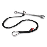 ergodyne® Squids 3100 Lanyard w/Aluminum Carabiner + Cinch-Loop, 10 lb Max Work Capacity, 42" to 54", Black, Ships in 1-3 Business Days (EGO19012) Each