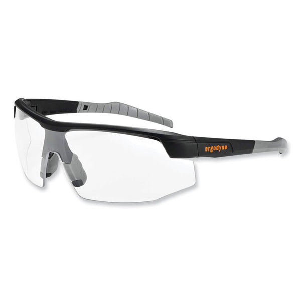 ergodyne® Skullerz Skoll Safety Glasses, Matte Black Nylon Impact Frame, Anti-Fog Clear Polycarbonate Lens, Ships in 1-3 Business Days (EGO59003)