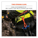 ergodyne® Squids 3400 Dual Clip Glove Clip Holder, 1 x 1 x 6.5, Acetal Copolymer, Granite, 100/Pack, Ships in 1-3 Business Days (EGO19315BULK) Case of 100
