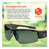 ergodyne® Skullerz Dagr Safety Glasses, Black Nylon Impact Frame, Polarized G15 Polycarbonate Lens, Ships in 1-3 Business Days (EGO52071) Each