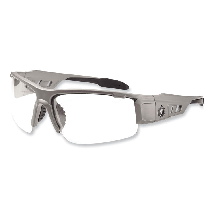 ergodyne® Skullerz Dagr Safety Glasses, Matte Gray Nylon Impact Frame, Anti-Fog Clear Polycarbonate Lens, Ships in 1-3 Business Days (EGO52103) Each