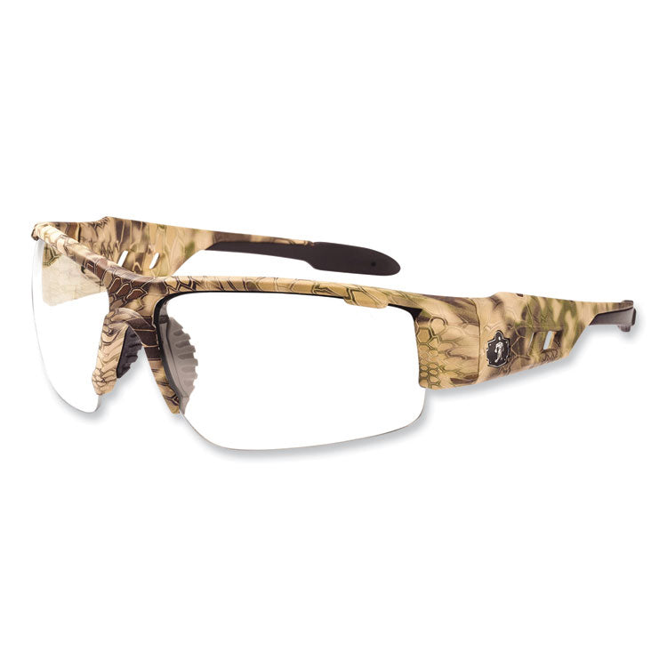 ergodyne® Skullerz Dagr Safety Glasses, Kryptek Highlander Nylon Impact Frame, Clear Polycarbonate Lens, Ships in 1-3 Business Days (EGO52300) Each