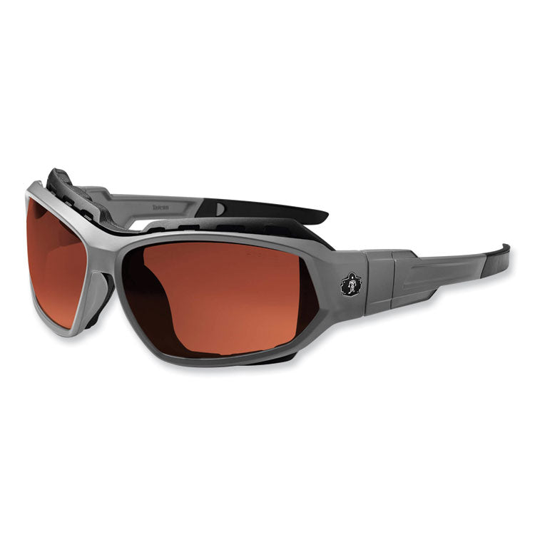 ergodyne® Skullerz Loki Safety Glasses/Goggles, Gray Nylon Impact Frame, Polarized Copper Polycarb Lens, Ships in 1-3 Business Days (EGO56121) Each
