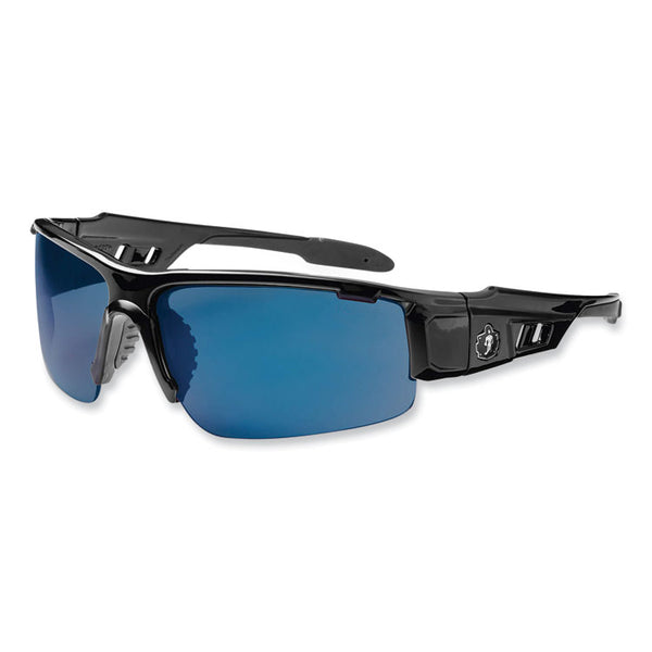 ergodyne® Skullerz Dagr Safety Glasses, Black Nylon Impact Frame, Blue Mirror Polycarbonate Lens, Ships in 1-3 Business Days (EGO52092) Each