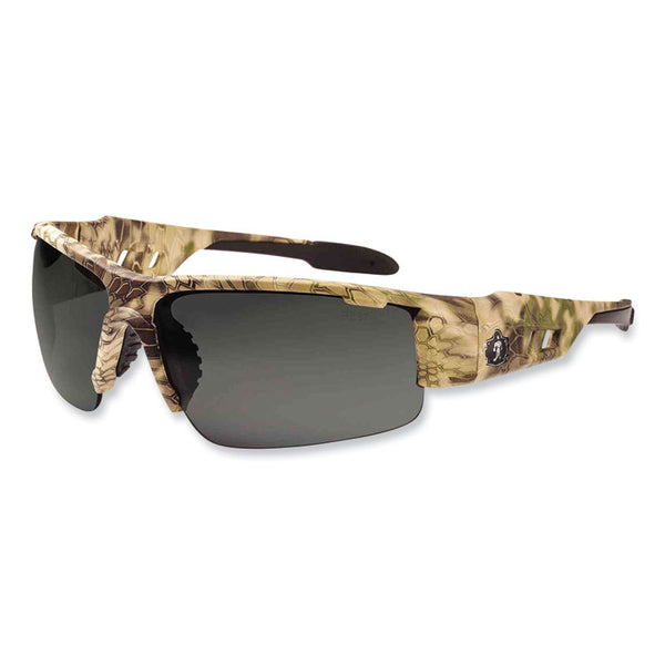 ergodyne® Skullerz Dagr Safety Glasses, Kryptek Highlander Nylon Impact Frame, Polarized Smoke Polycarb Lens,Ships in 1-3 Business Days (EGO52331) Each