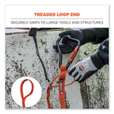 ergodyne® Squids 3148 Tool Lanyard w/XL Carabiner+Threaded Loop, 80 lb Max Work Capacity, 76", Orange/Black, Ships in 1-3 Business Days (EGO19148) Each