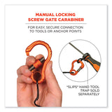 ergodyne® Squids 3156 Coiled Tool Lanyard with Carabiner, 2 lb Max Work Capacity, 12" to 48", Black/Orange, Ships in 1-3 Business Days (EGO19161) Each