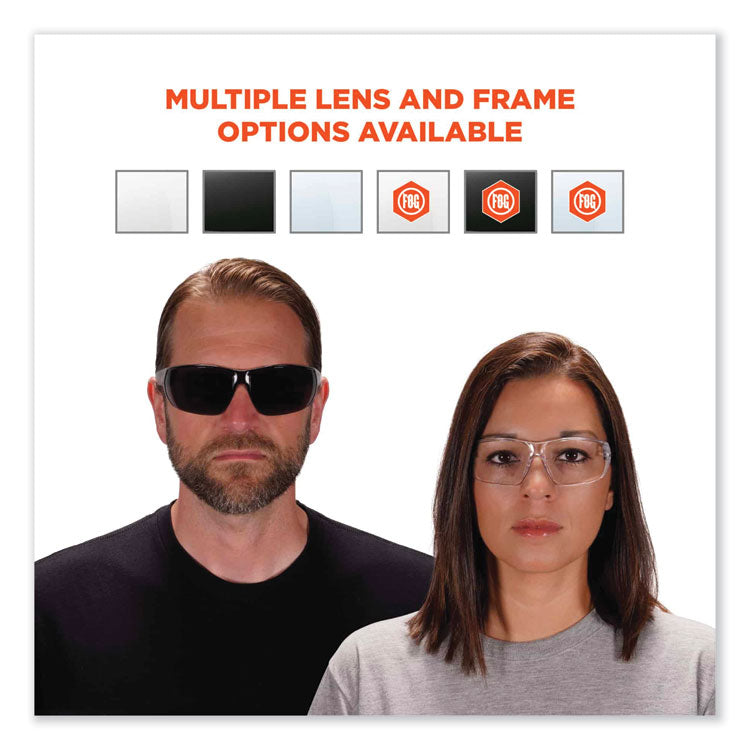 ergodyne® Skullerz Vali Frameless Safety Glasses, Matte Black Nylon Impact Frame, Smoke Polycarbonate Lens, Ships in 1-3 Business Days (EGO59230) Each