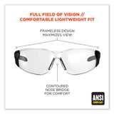 ergodyne® Skullerz Saga Frameless Safety Glasses, Matte Black Nylon Impact Frame, Clear Polycarbonate Lens, Ships in 1-3 Business Days (EGO59100) Each